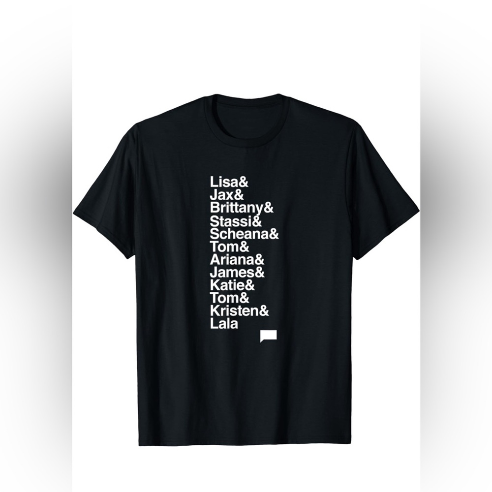 Vanderpump Rules Names Standard Short Sleeve T-Shirt